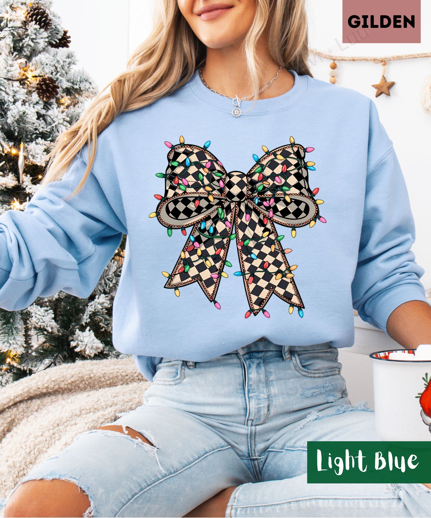 Diamond Light Bow | Gilden Unisex Sweatshirt