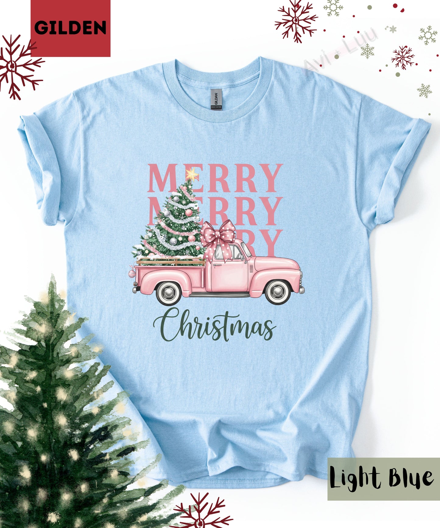 Merry Truck | Gilden Unisex T-Shirt