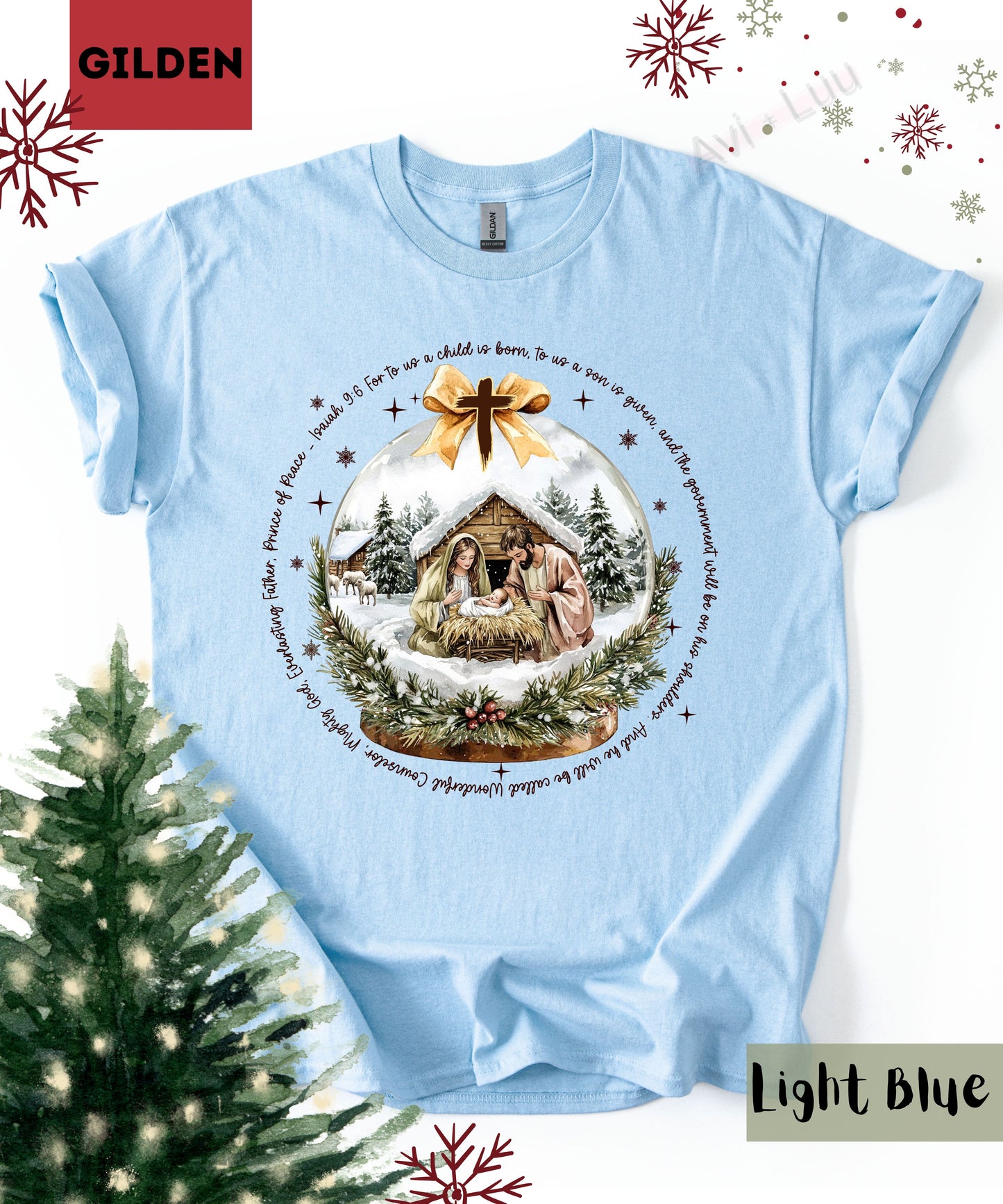 Jesus Snowglobe | Gilden Unisex T-Shirt
