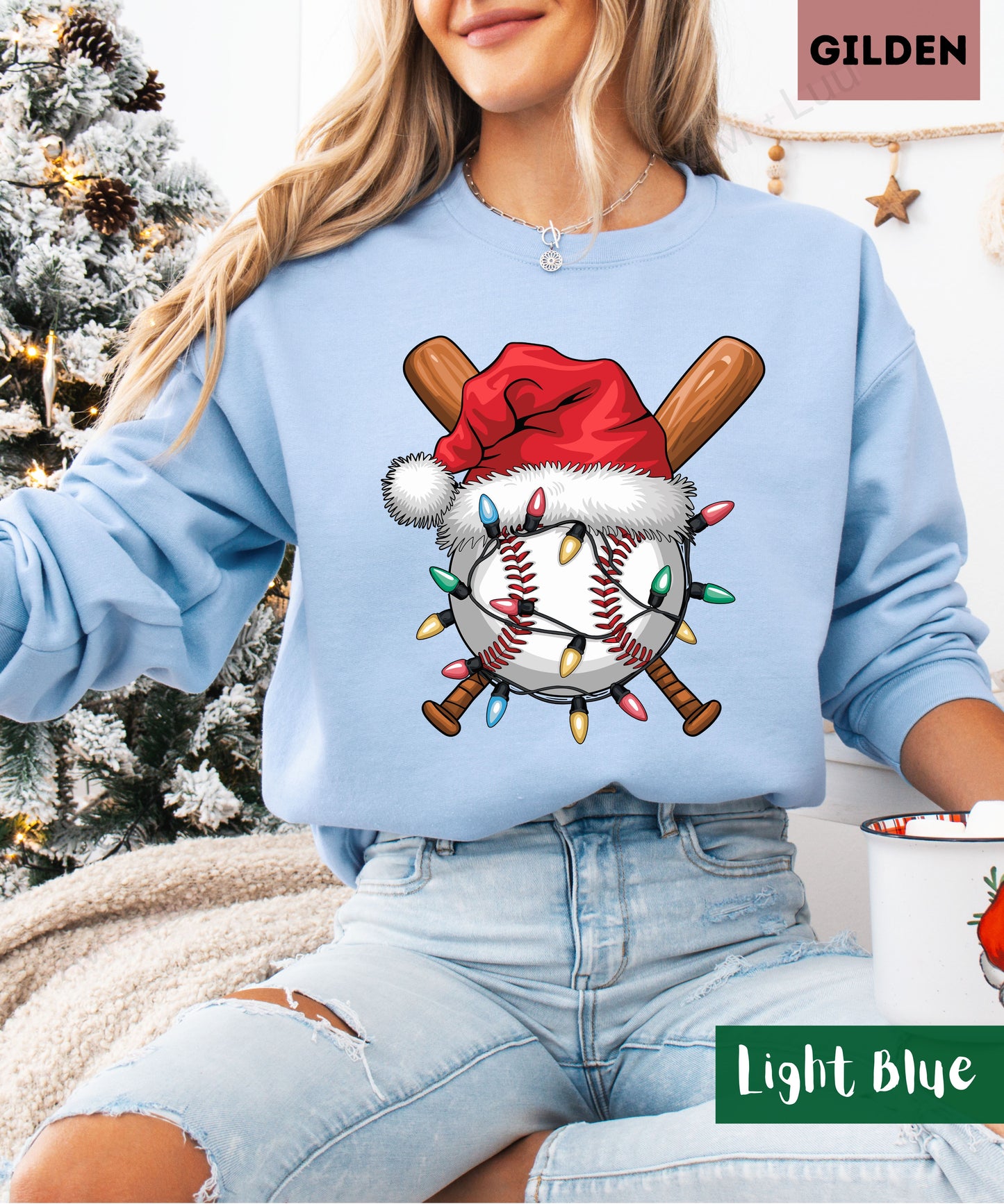 Baseball Santa | Gilden Unisex Sweatshirt