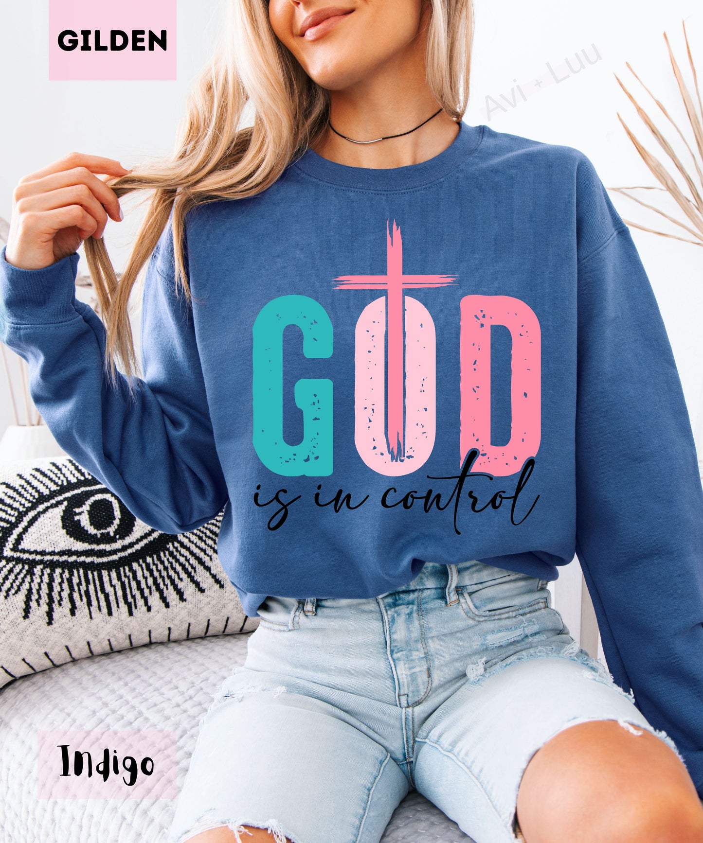 God Is In Control | Gilden Unisex Sweatshirt