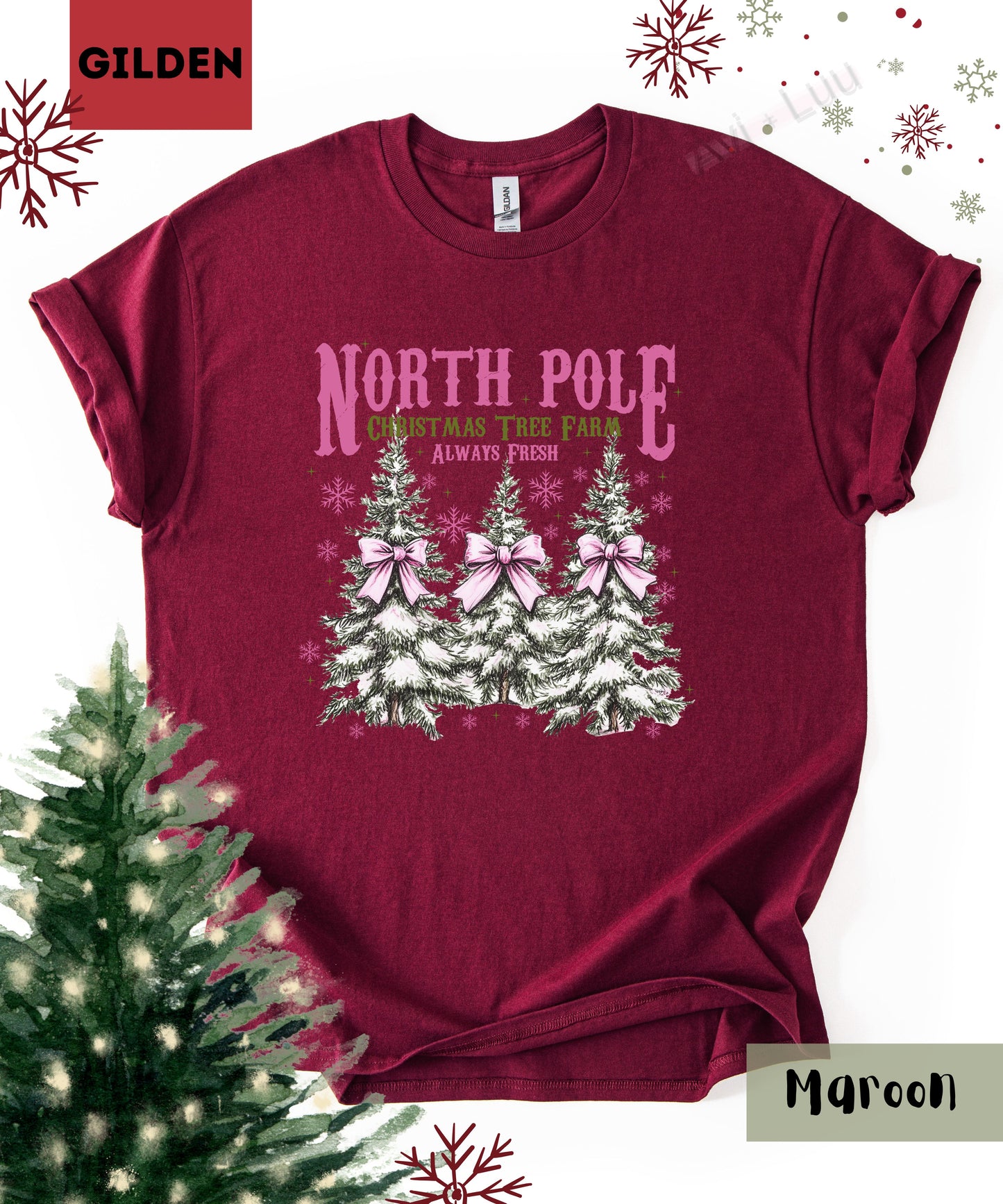 North Pole Trees | Gilden Unisex T-Shirt