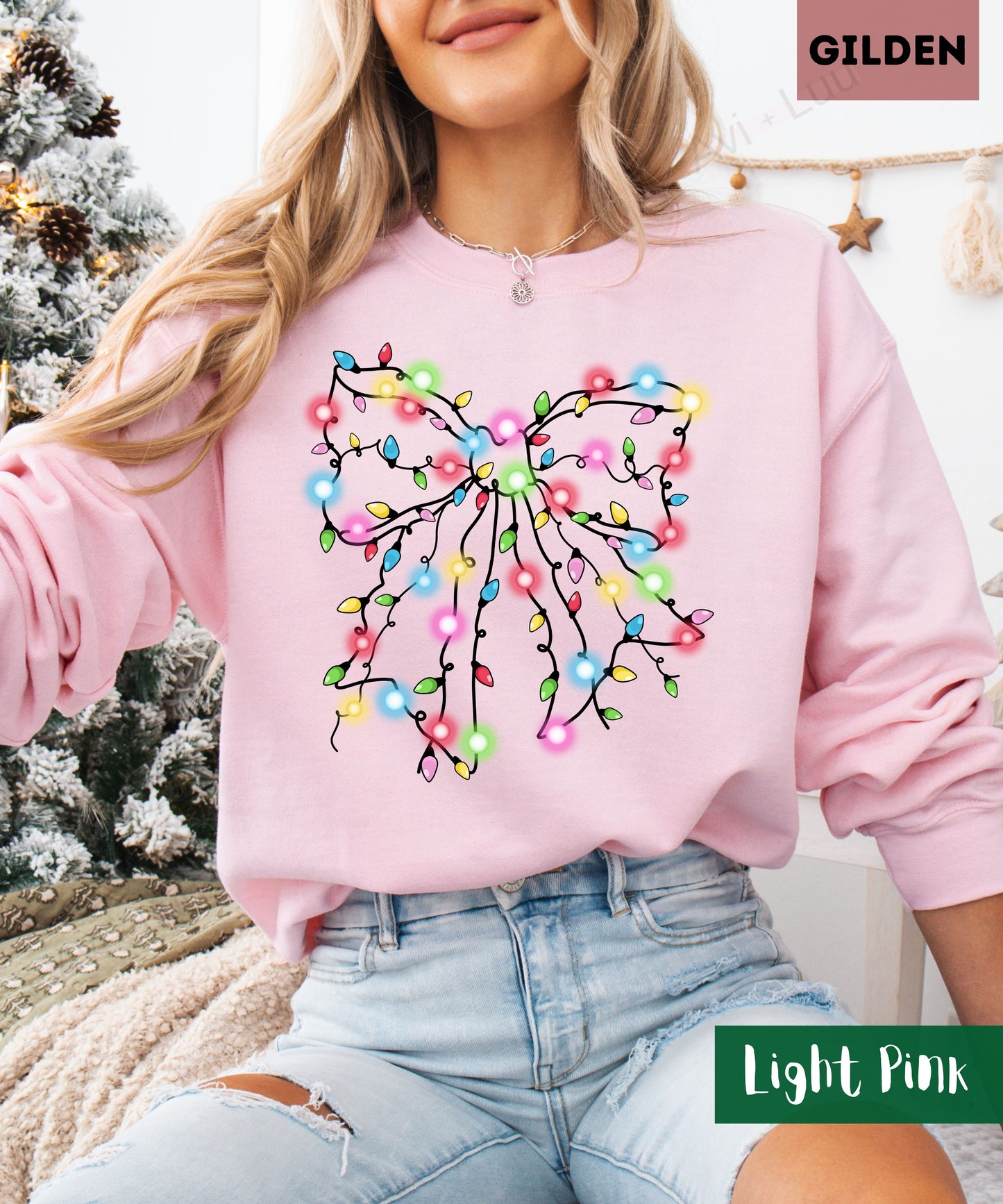 Light Bulb Bow | Gilden Unisex Sweatshirt