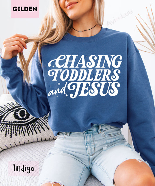 Chasing Toddlers And Jesus | Gilden Unisex Sweatshirt