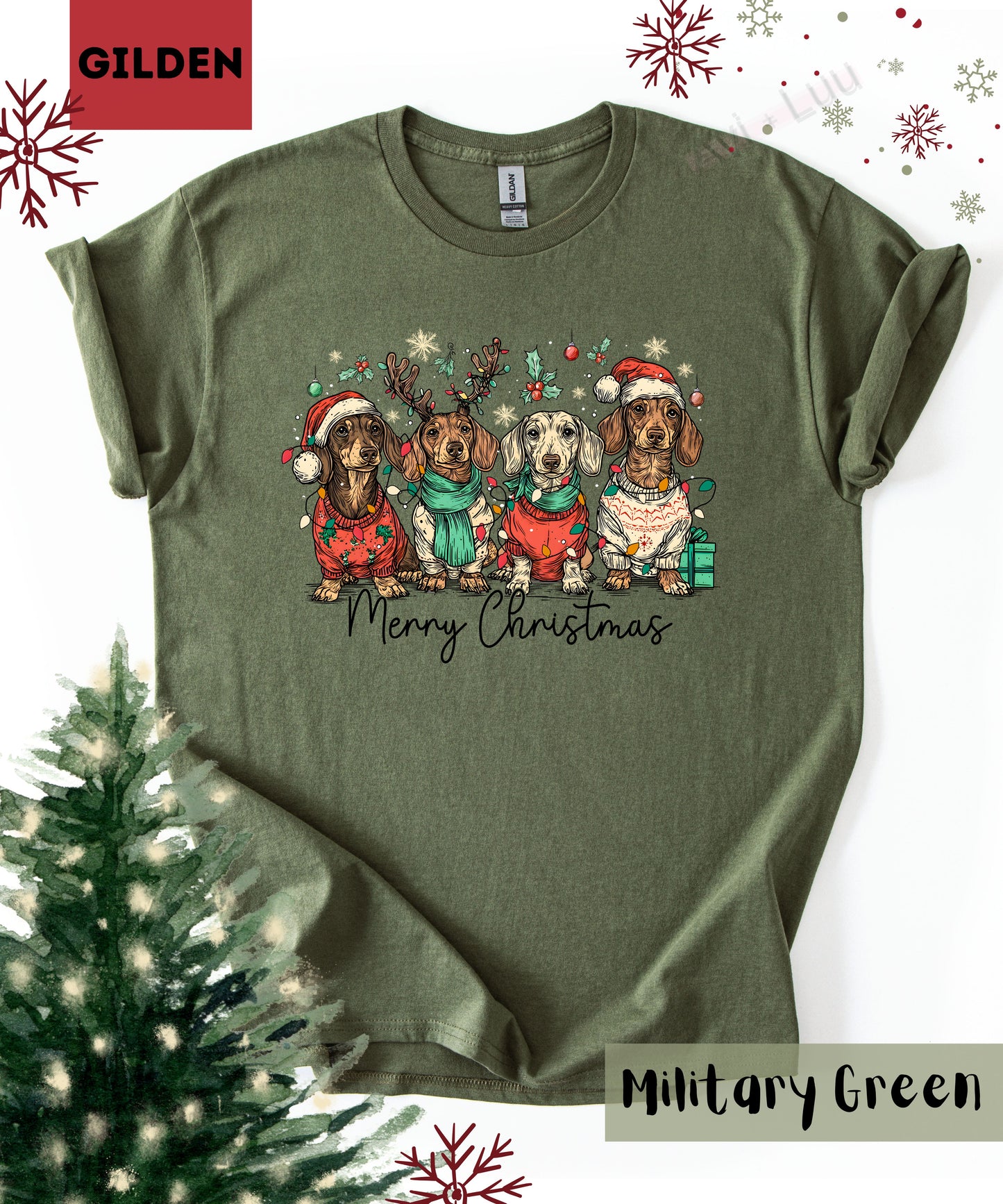 Dog Christmas | Gilden Unisex T-Shirt