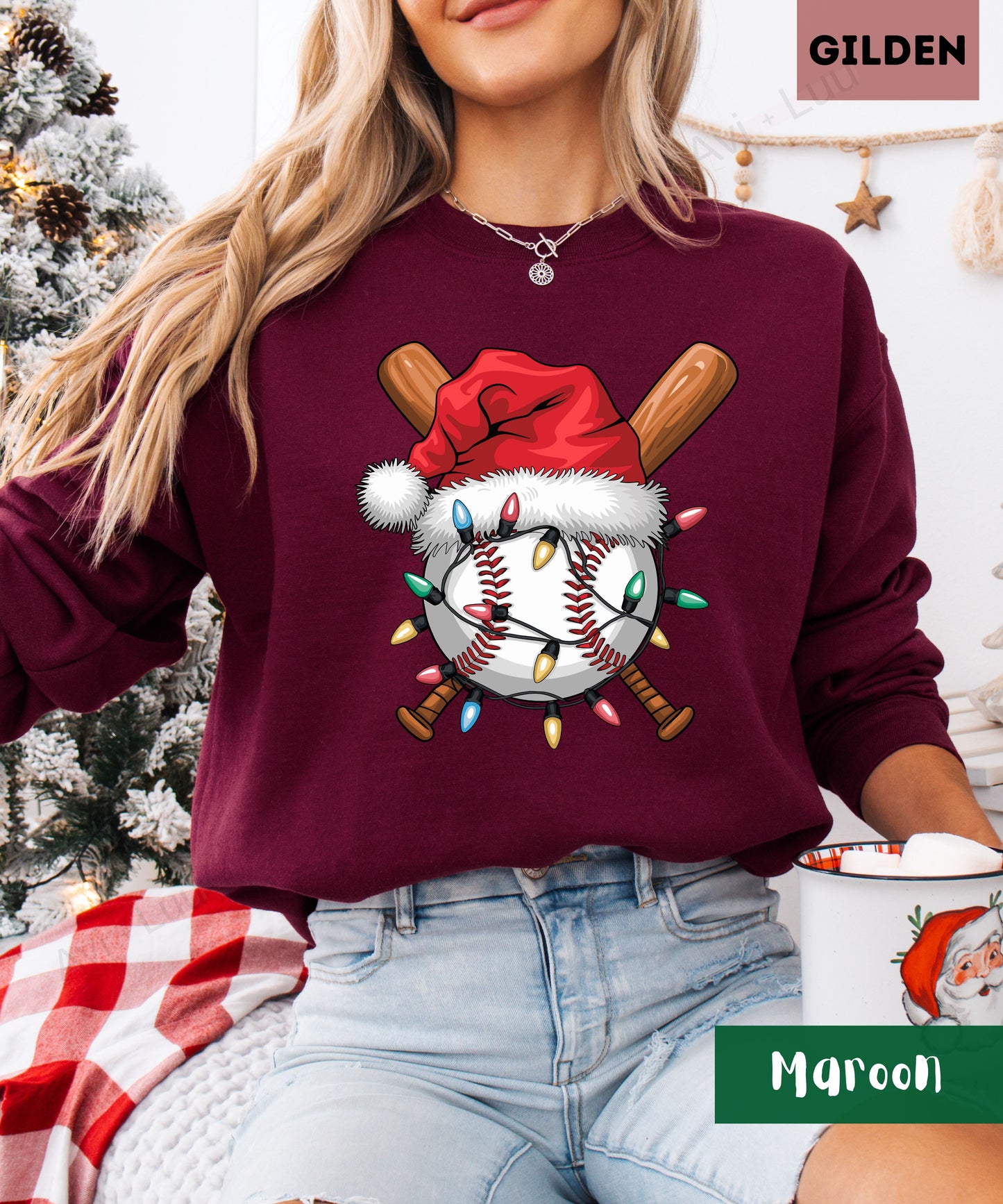 Baseball Santa | Gilden Unisex Sweatshirt