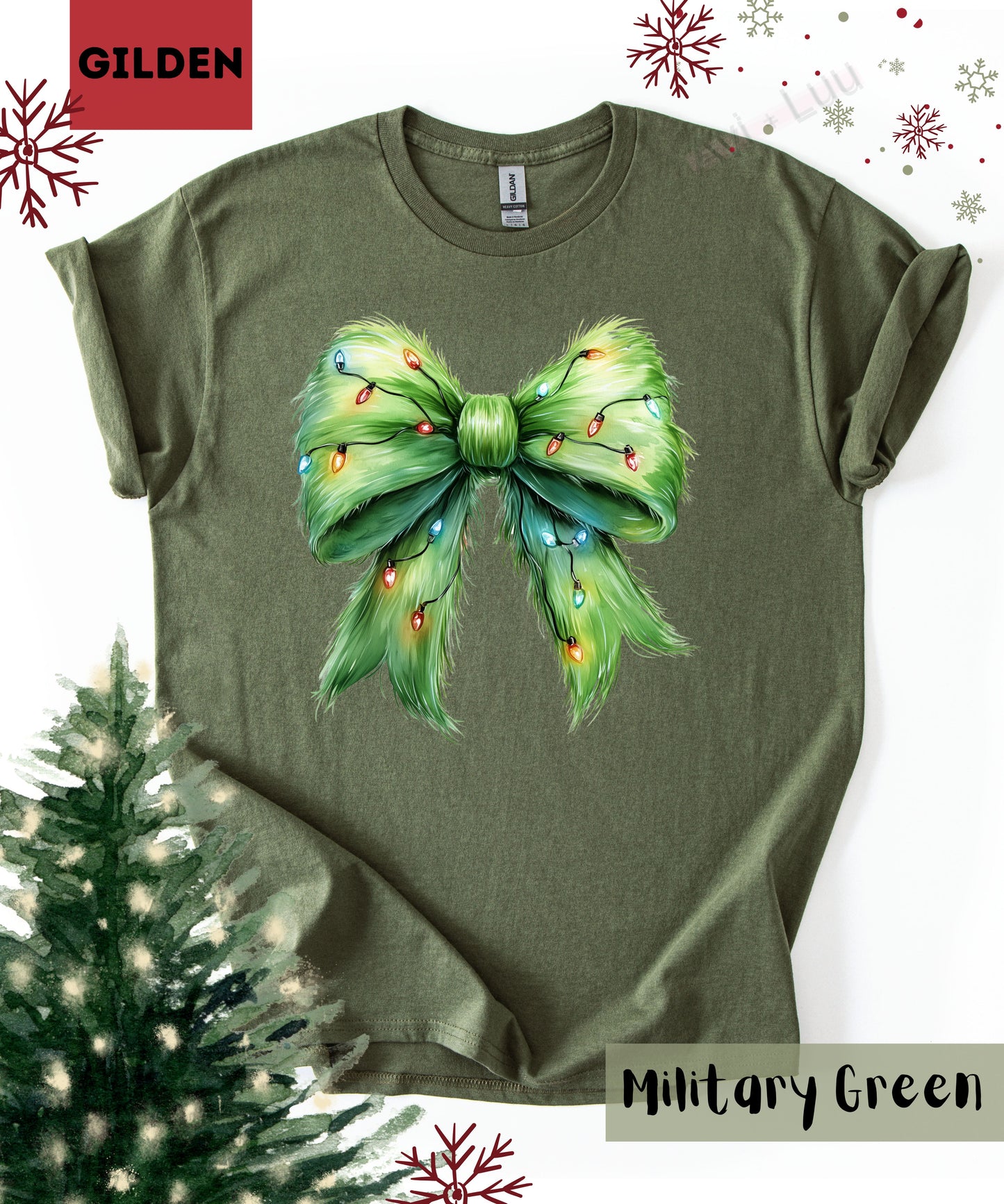 Grinch Bow | Gilden Unisex T-Shirt
