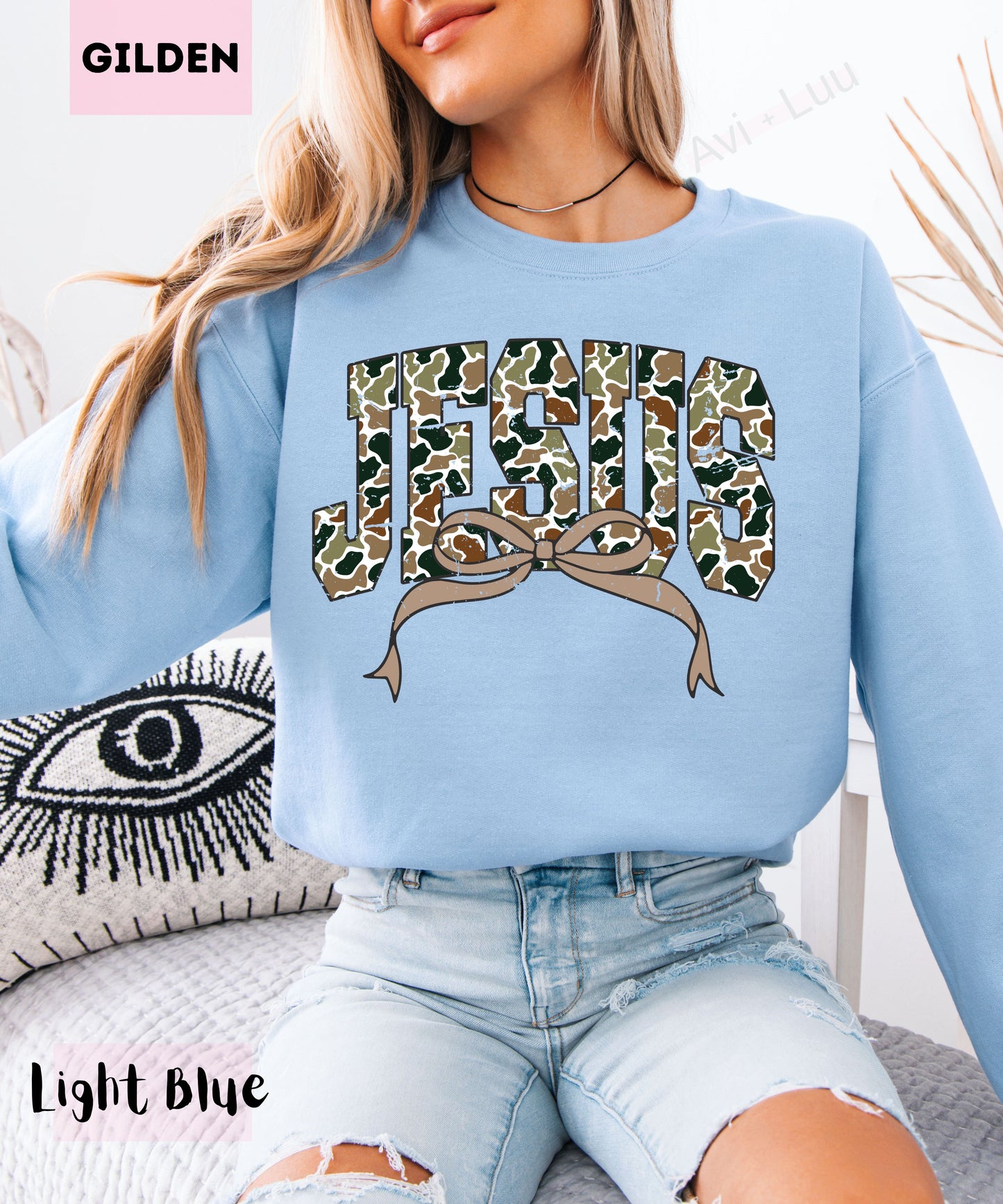 Camo Jesus | Gilden Unisex Sweatshirt