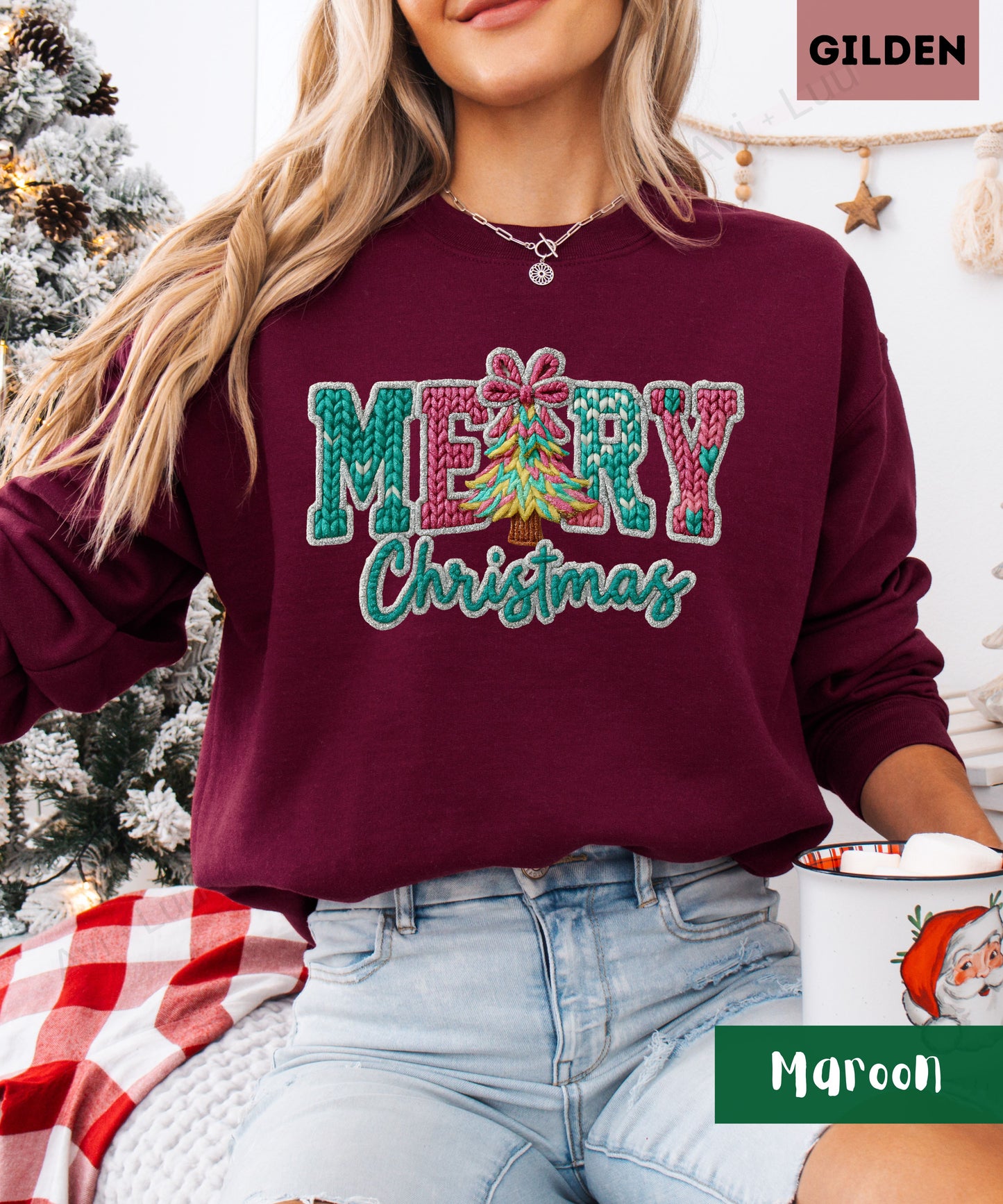 Crochet Merry | Gilden Unisex Sweatshirt