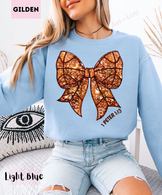 Basketball Bow | Gilden Unisex Sweatshirt