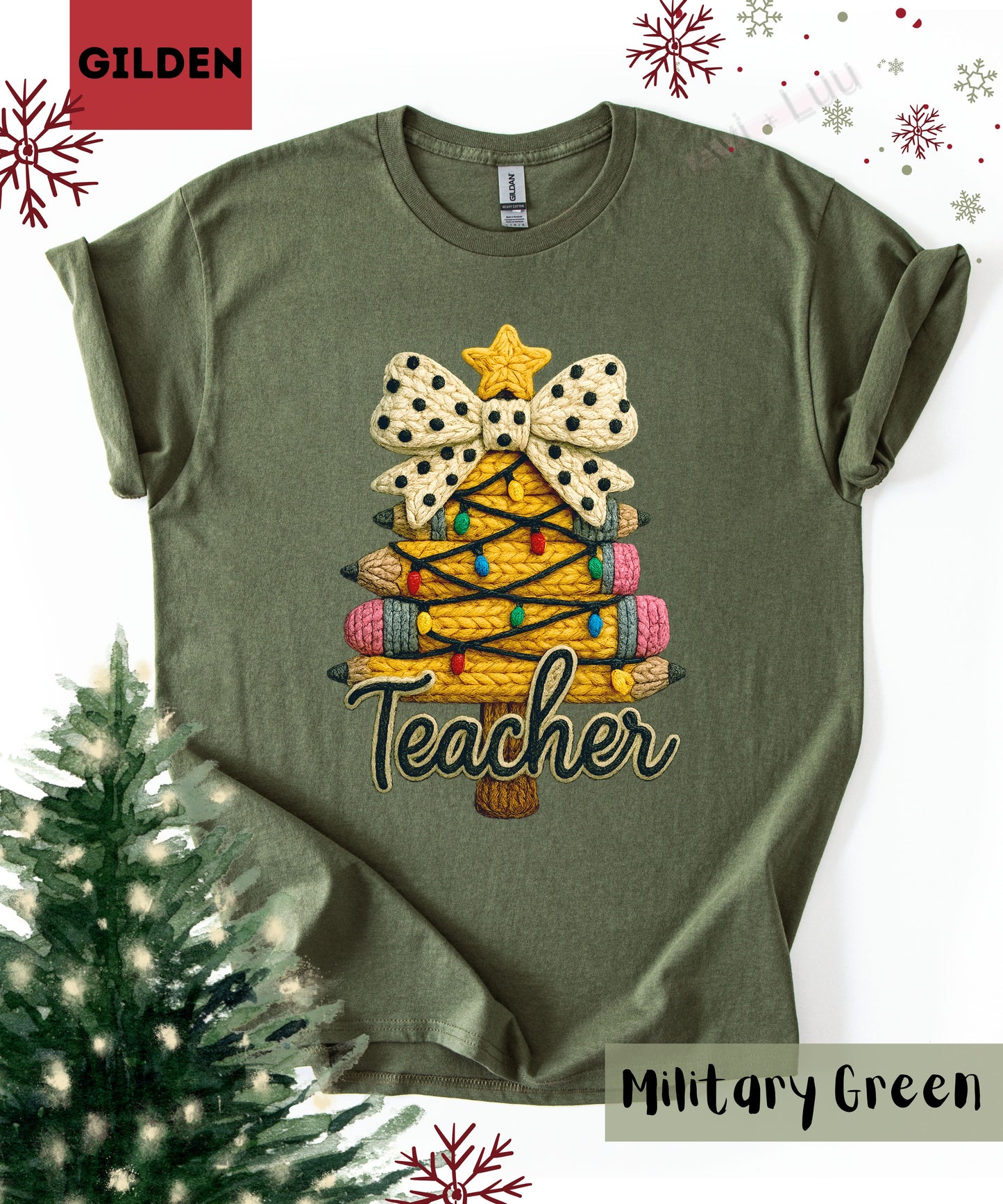 Teacher Pencil Tree | Gilden Unisex T-Shirt