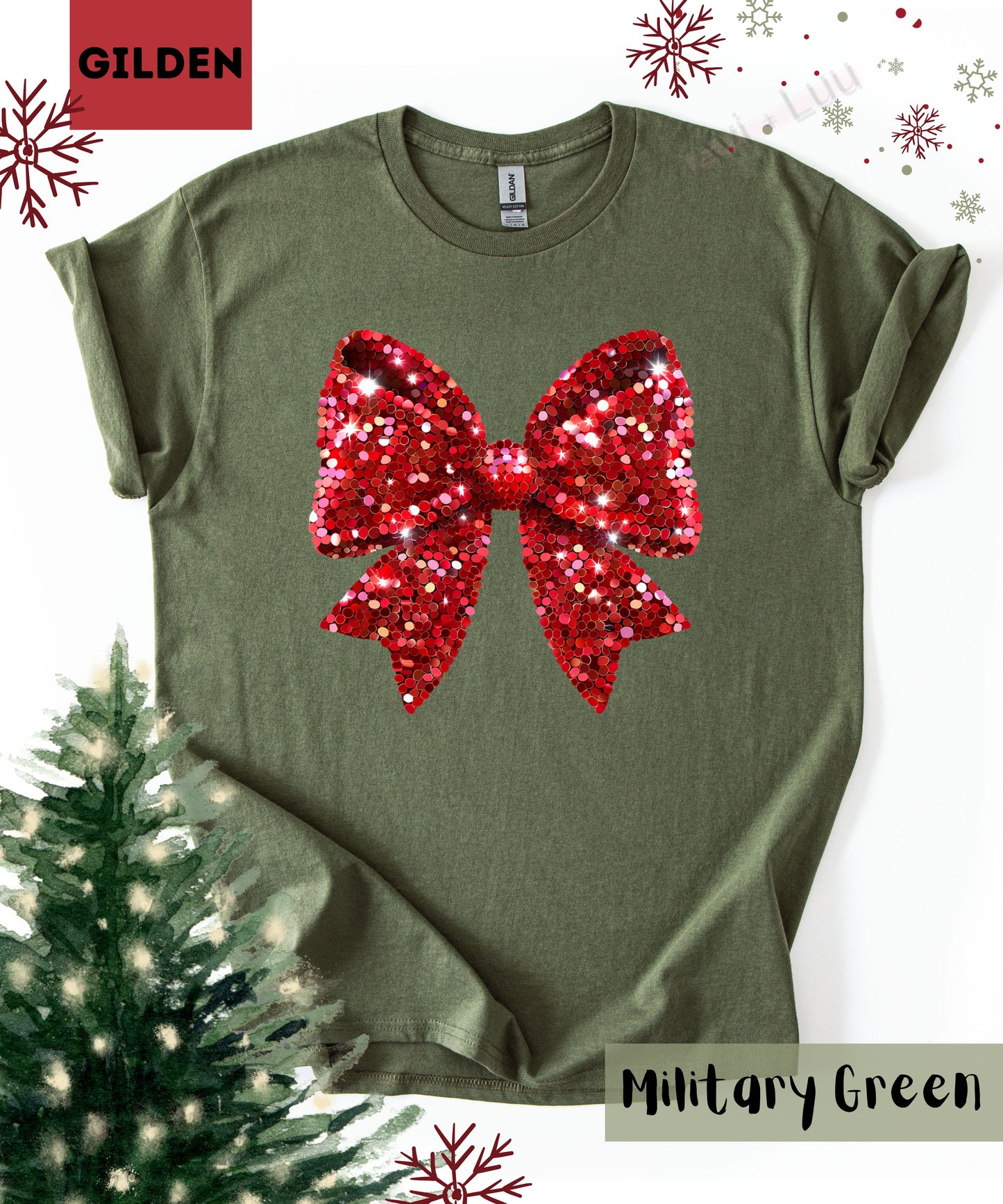 Red Bow | Gilden Unisex T-Shirt