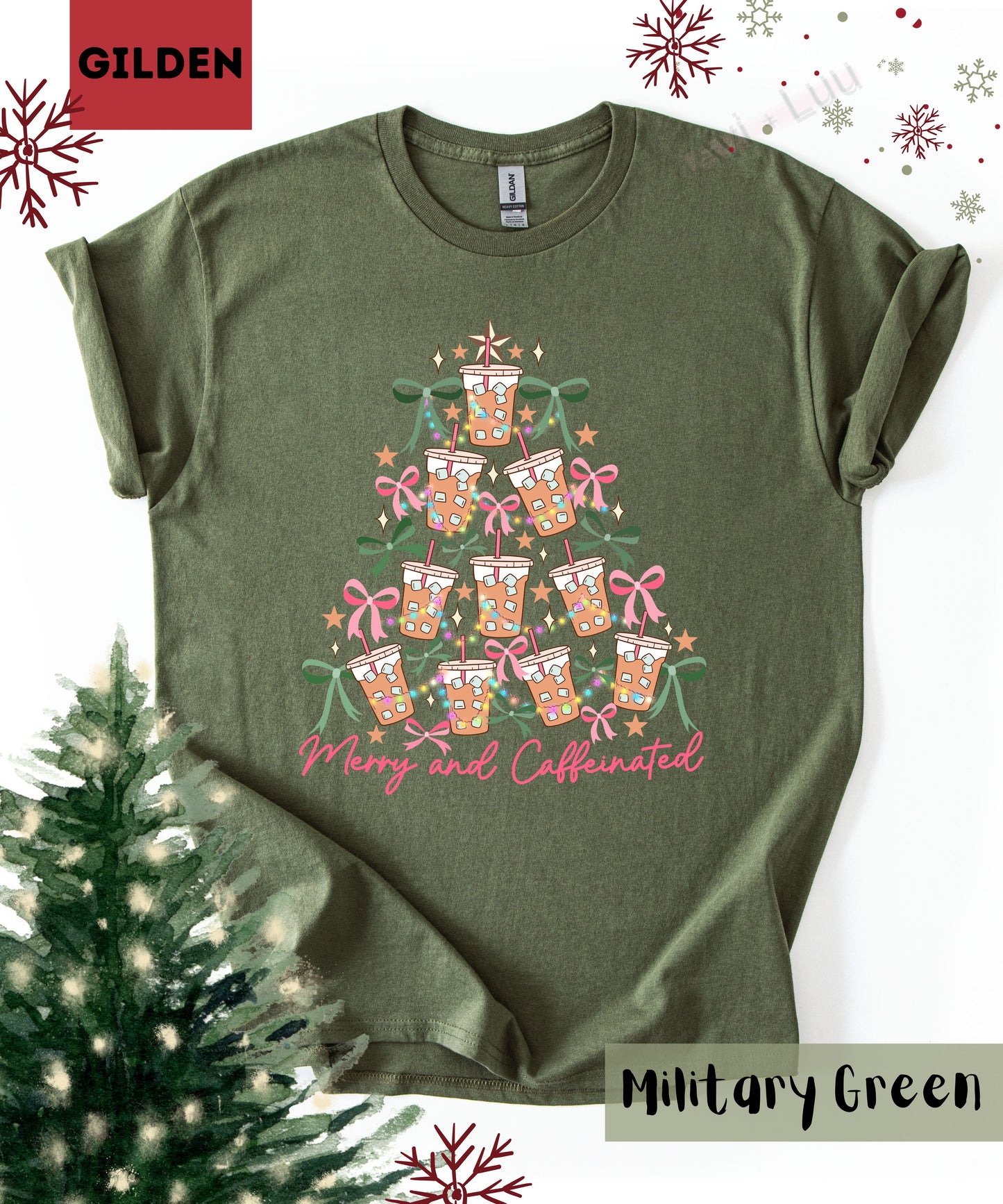 Merry And Caffinated | Gilden Unisex T-Shirt