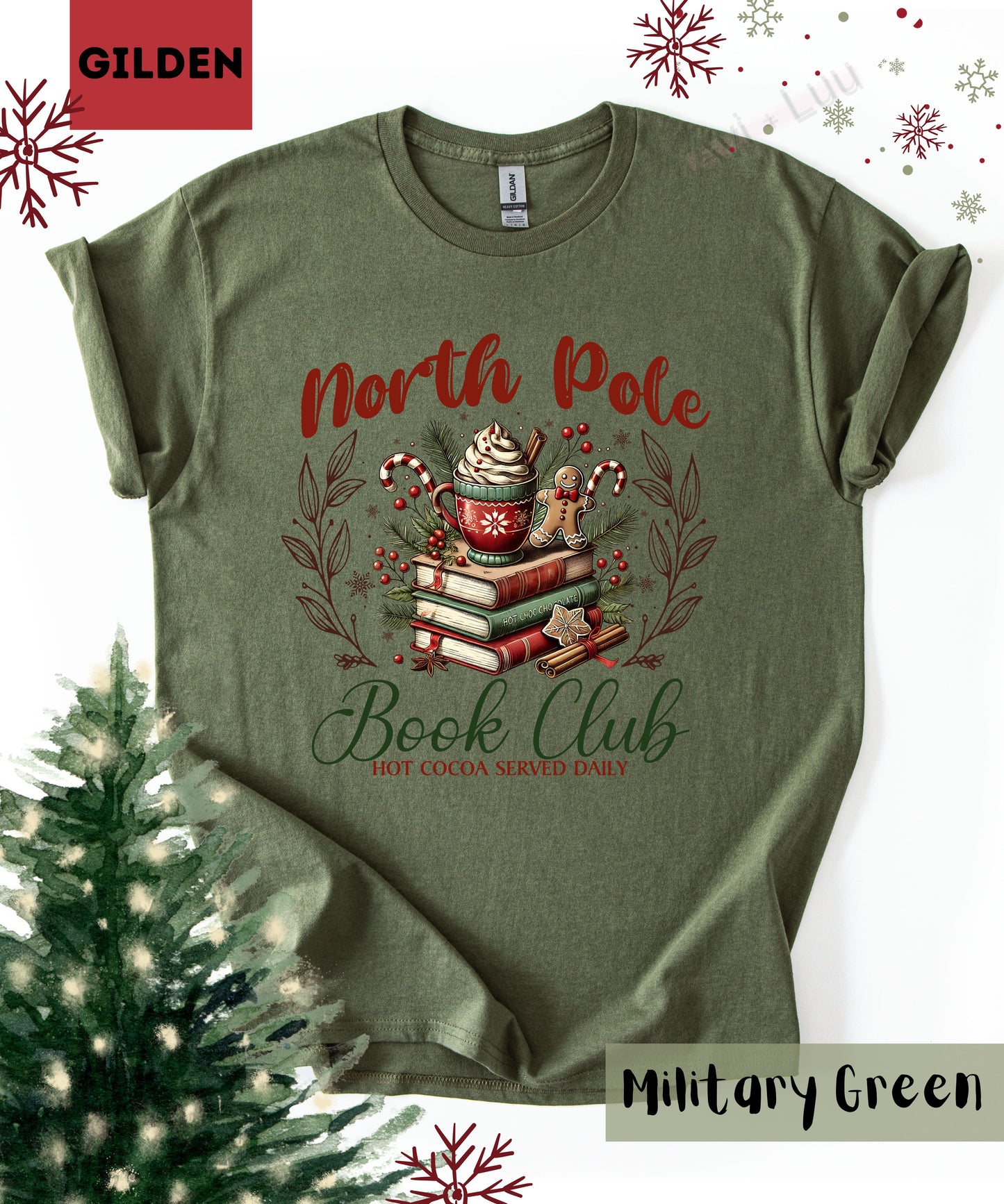 North Pole Book Club | Gilden Unisex T-Shirt