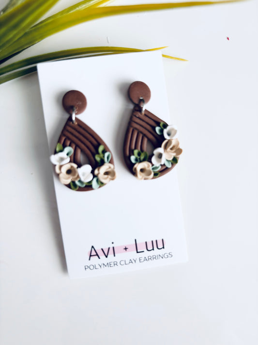 Floral Droplet Brown