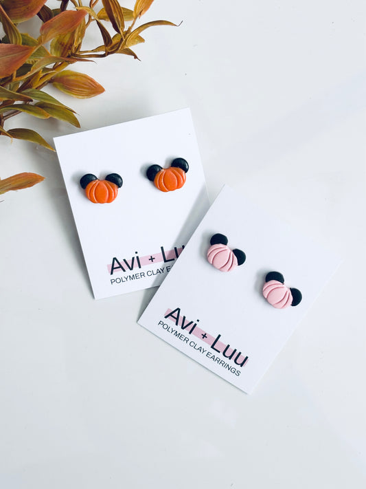 Mouse Pumpkin Studs