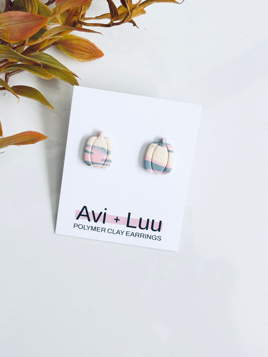 Swirl Pumpkin Studs