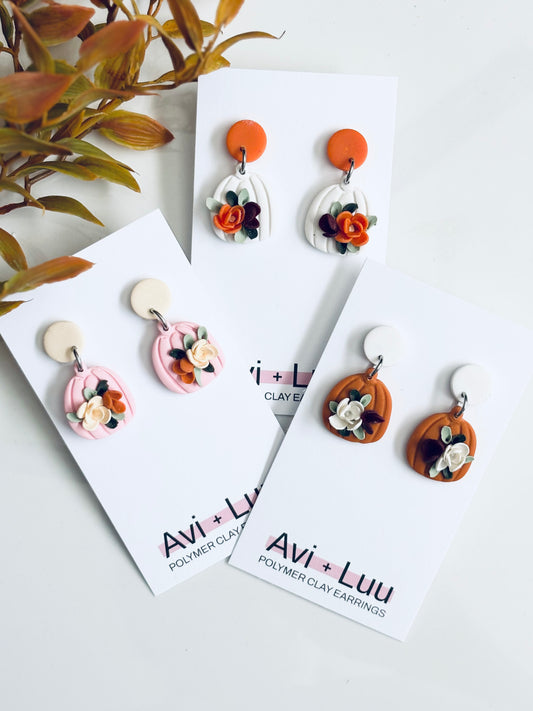 Floral Pumpkin Dangle