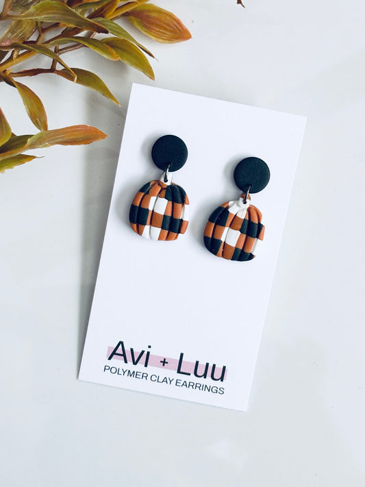 Plaid Pumpkin Dangle
