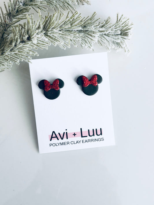 Minnie Red+Green Studs