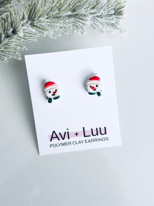 Snowman Face Stud