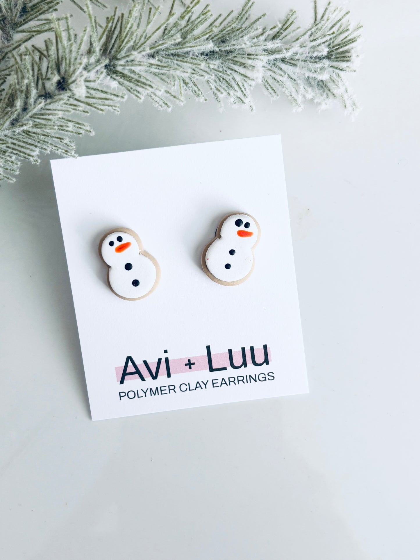 Snowman Cookie Studs