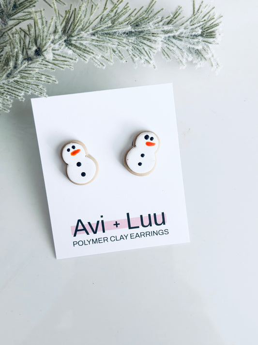Snowman Cookie Studs