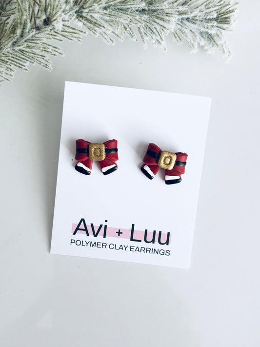 Santa Bow Studs