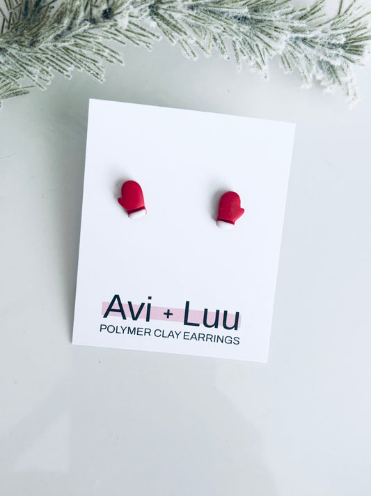 Red Mitton Studs