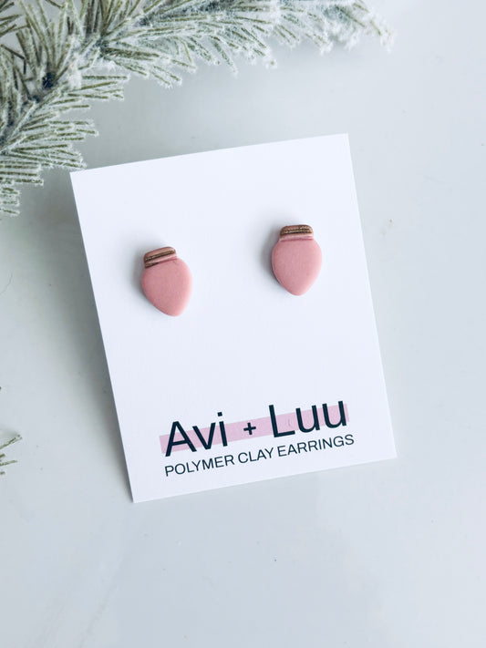 Pink Light Studs