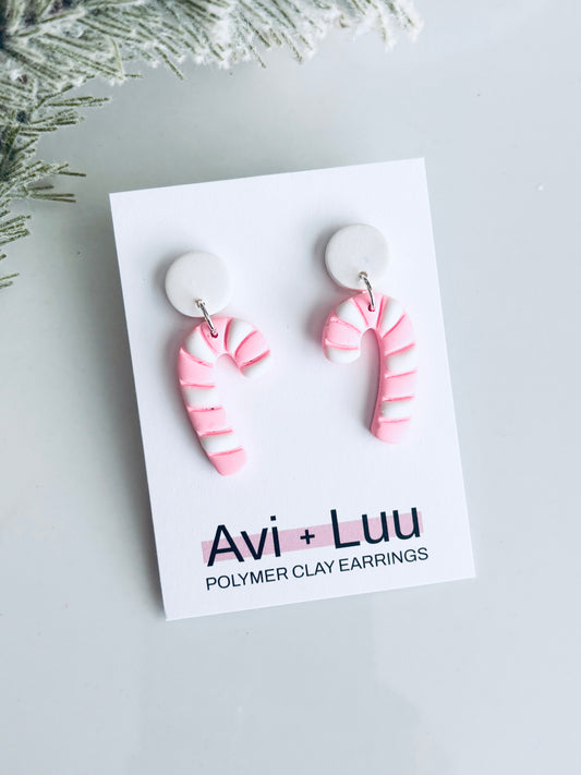 Pink Candy Cane Dangle