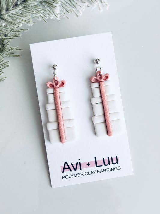 Pink Present Stack Dangle