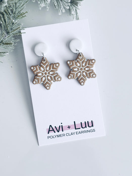 Gingerbread Snowflake Dangle
