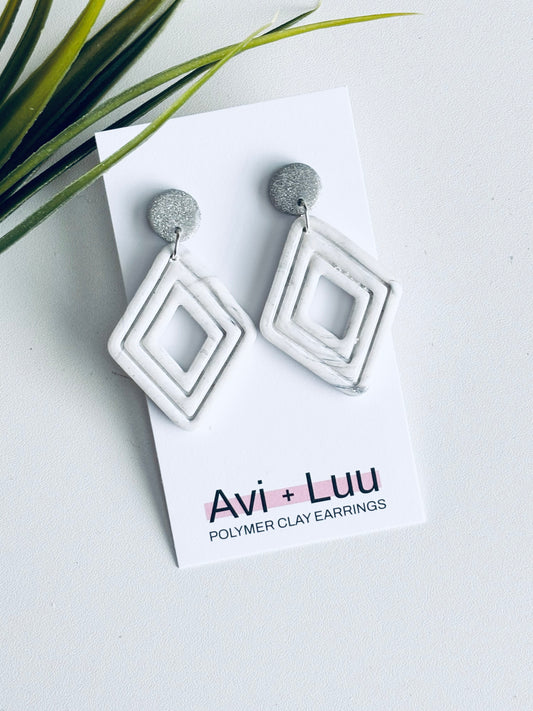 Silver + Grey Diamonds