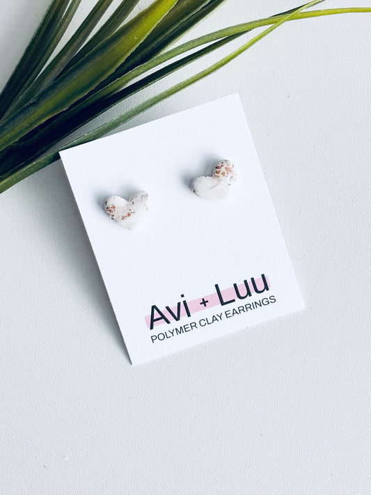 Rose Gold Heart Studs