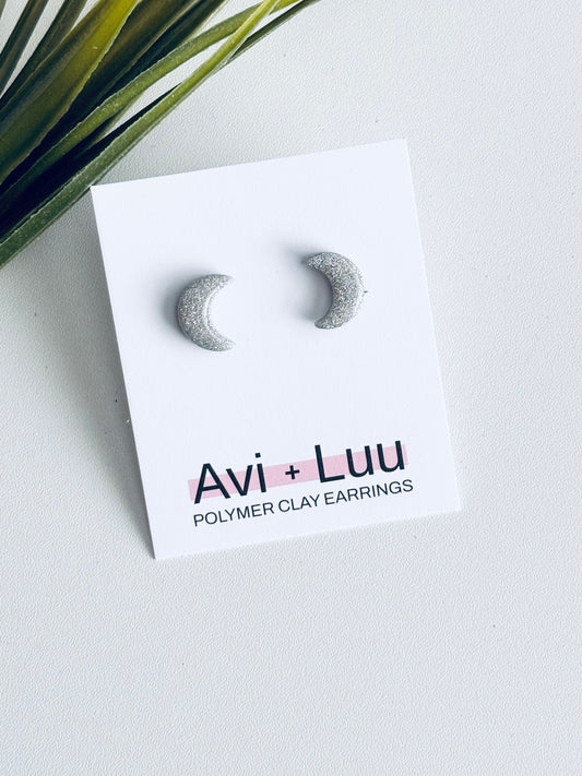 Silver Moon Studs