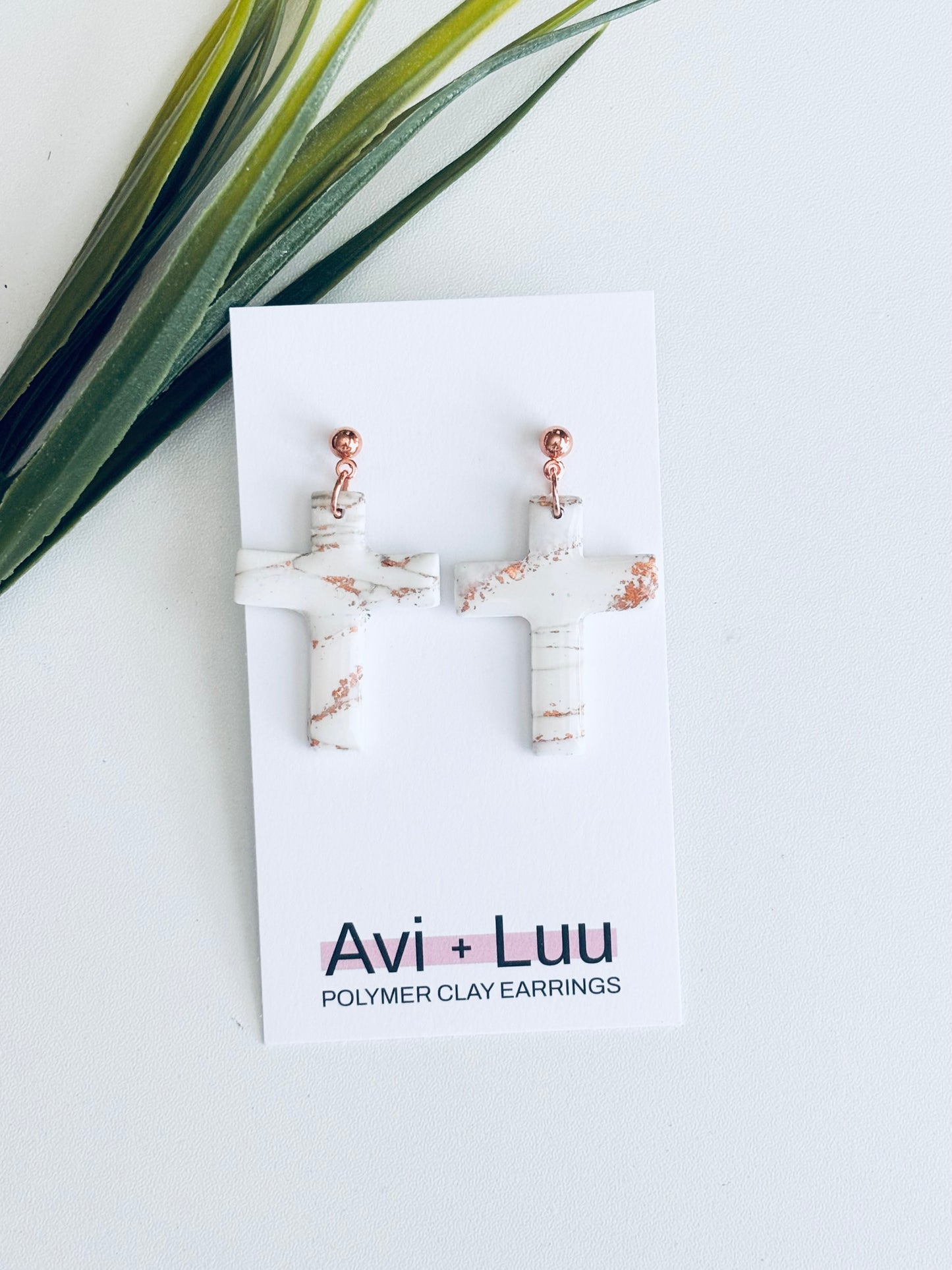 Rose Gold Cross Dangle