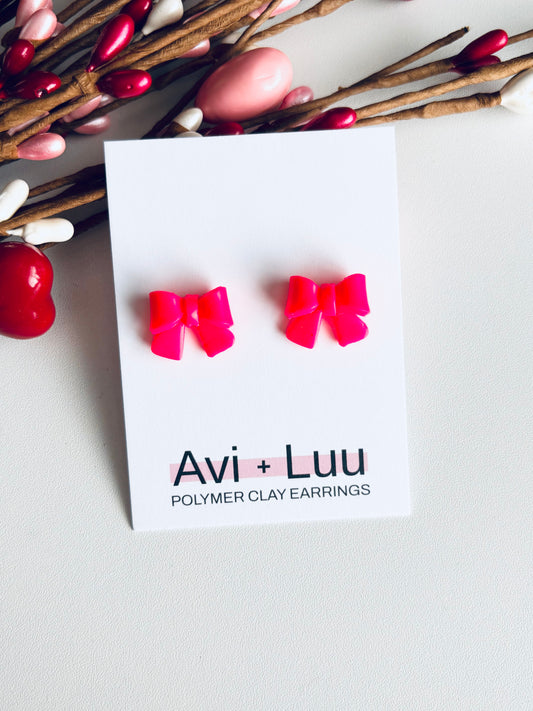 Neon Pink 3D Bows