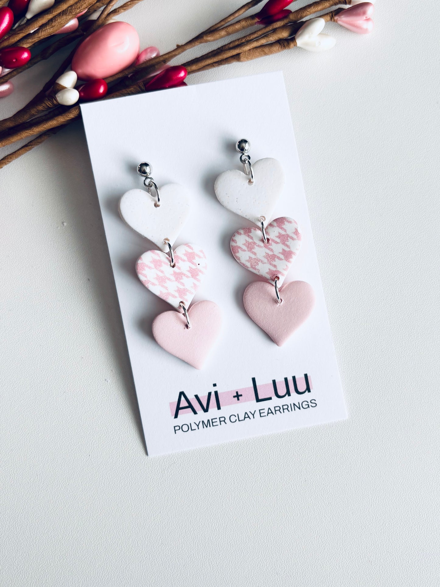 Houndstooth Trio Heart